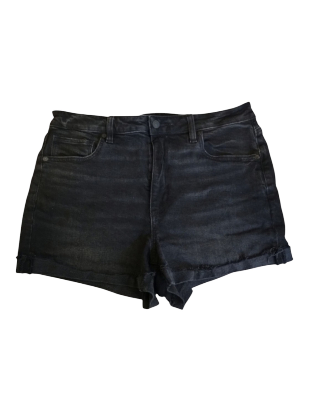 American Eagle Mom Short 12 AEO Black Wash High Rise Waisted